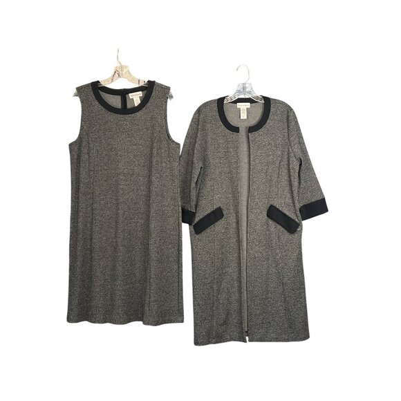 2-Piece Houndstooth Dress & Jacket Set Lightweight - Picture 14 of 14